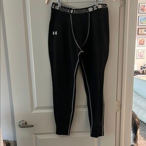 Under Armour Black and White Track Pants